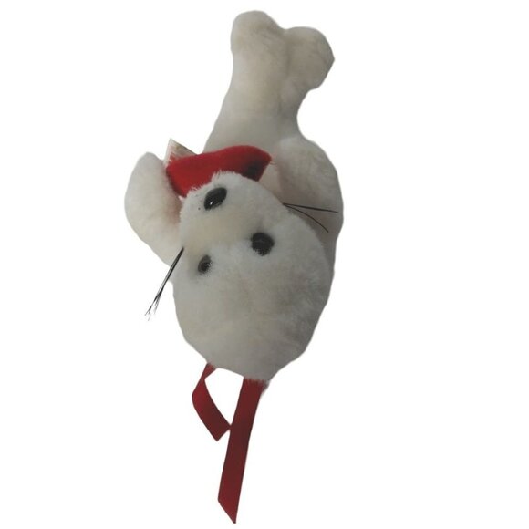 PBC International White Red Heart Seal Sealion Plush 8" - Picture 2 of 6